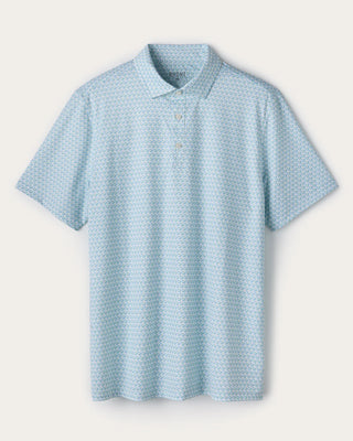 Drive Time Polo in Cool Mint Diamond Geo