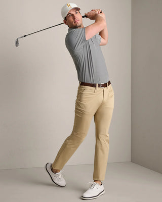 Drive Time Polo in True Navy White Stripe