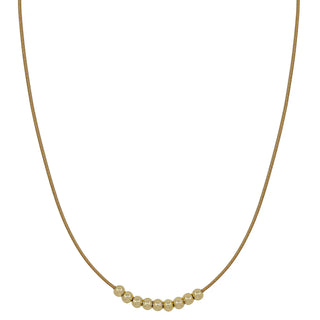 Cord Necklace with Beaded Necklace