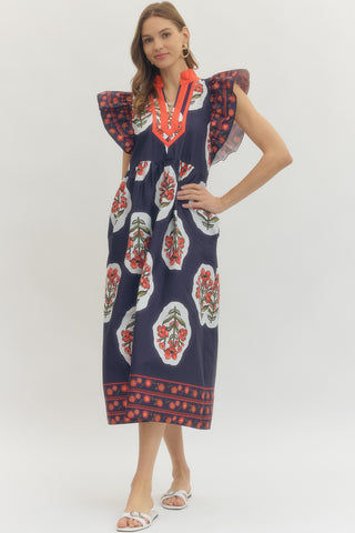 The Ellen Dress in Navy