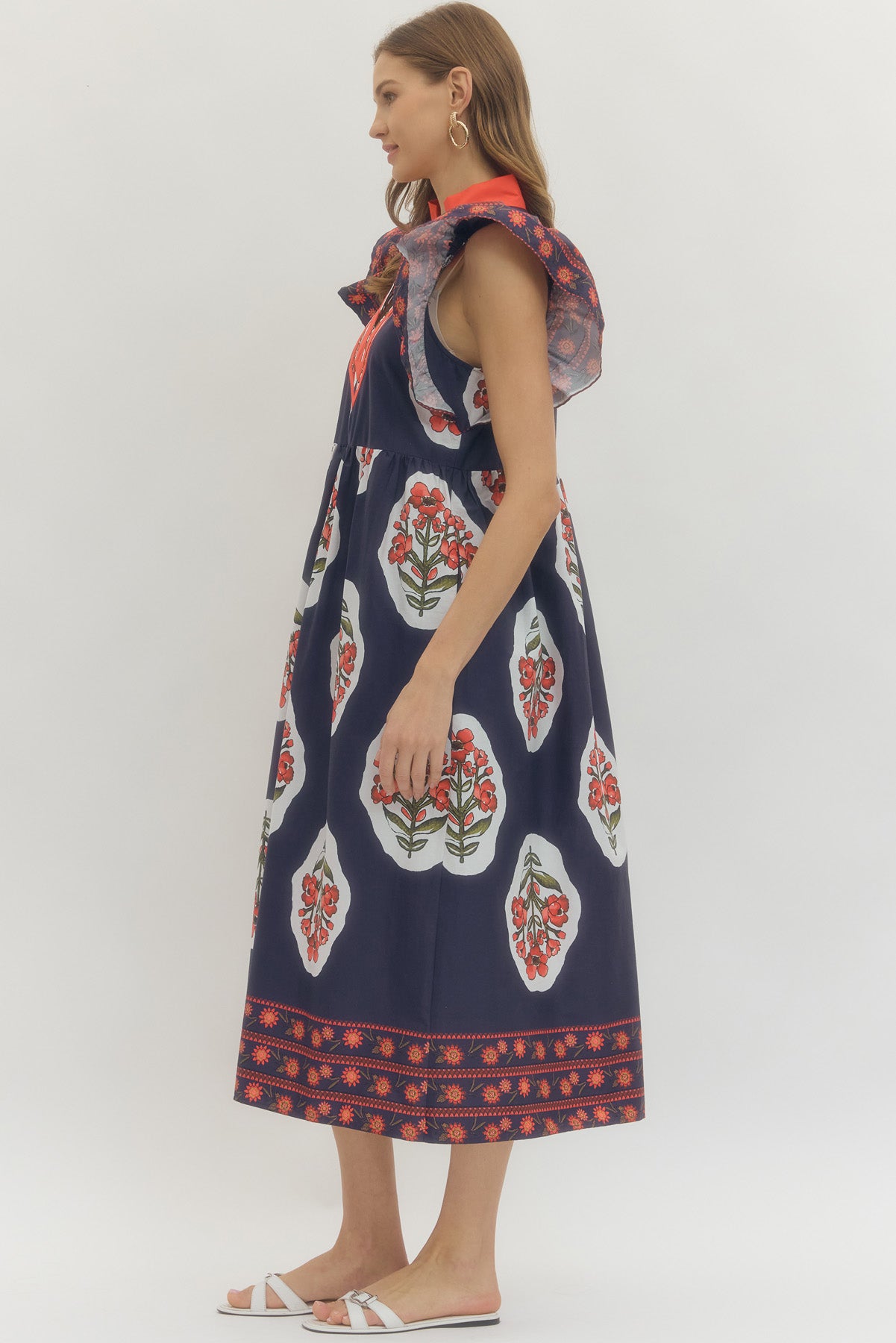 The Ellen Dress in Navy