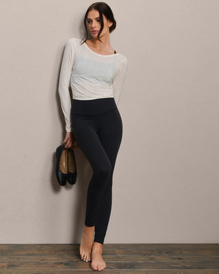 Rhone® Featherweight Rib Twist Top in Off White