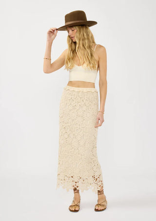 Floral Crochet Midi Skirt