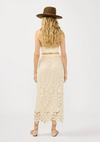 Floral Crochet Midi Skirt