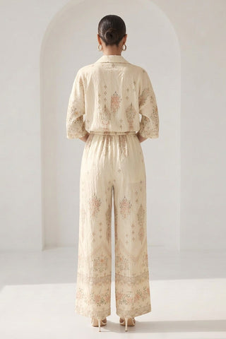 Floral Half Sleeve Top & Pants Set