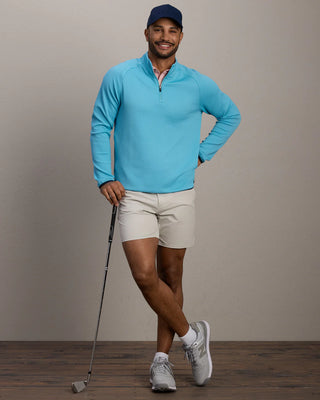 Founder's Golf 1/4 Zip in Azure Blue