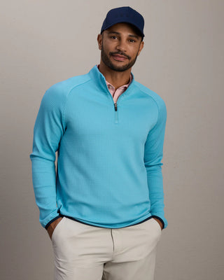 Founder's Golf 1/4 Zip in Azure Blue