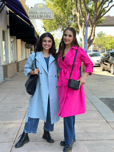 Stone Blue Trench Coat