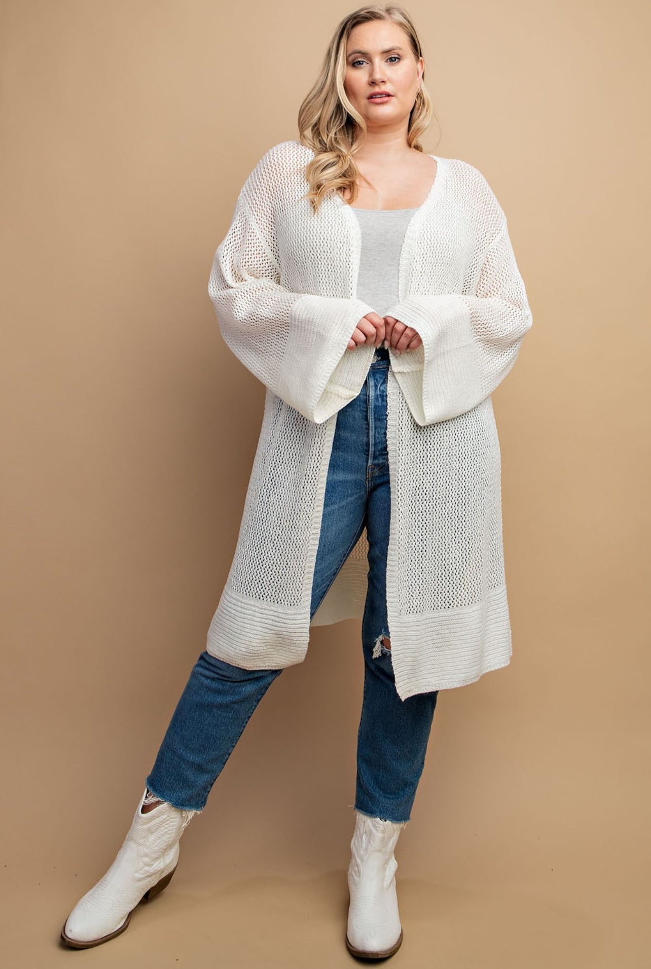 Curvy Mesh Cardigan