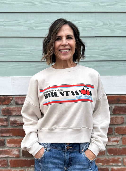 Life is Good in Brentwood Cropped Sweatshirt