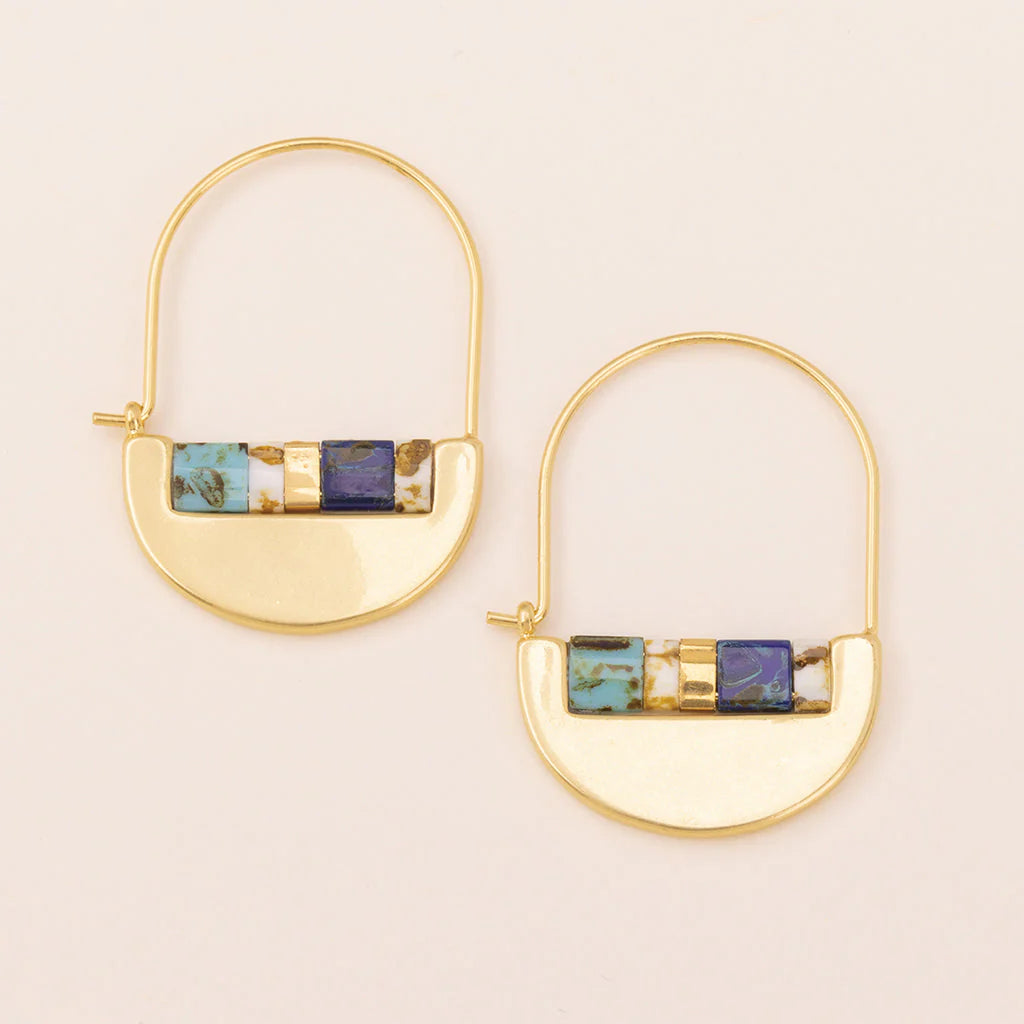 Good Karma Miyuki Crescent Earrings