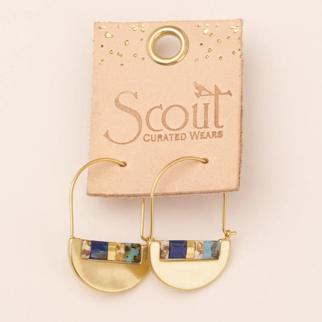 Good Karma Miyuki Crescent Earrings