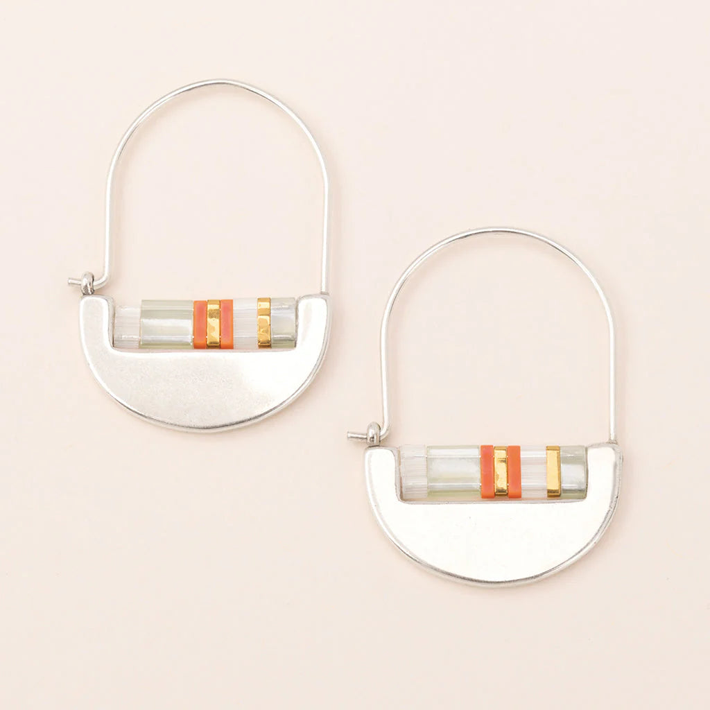 Good Karma Miyuki Crescent Earrings