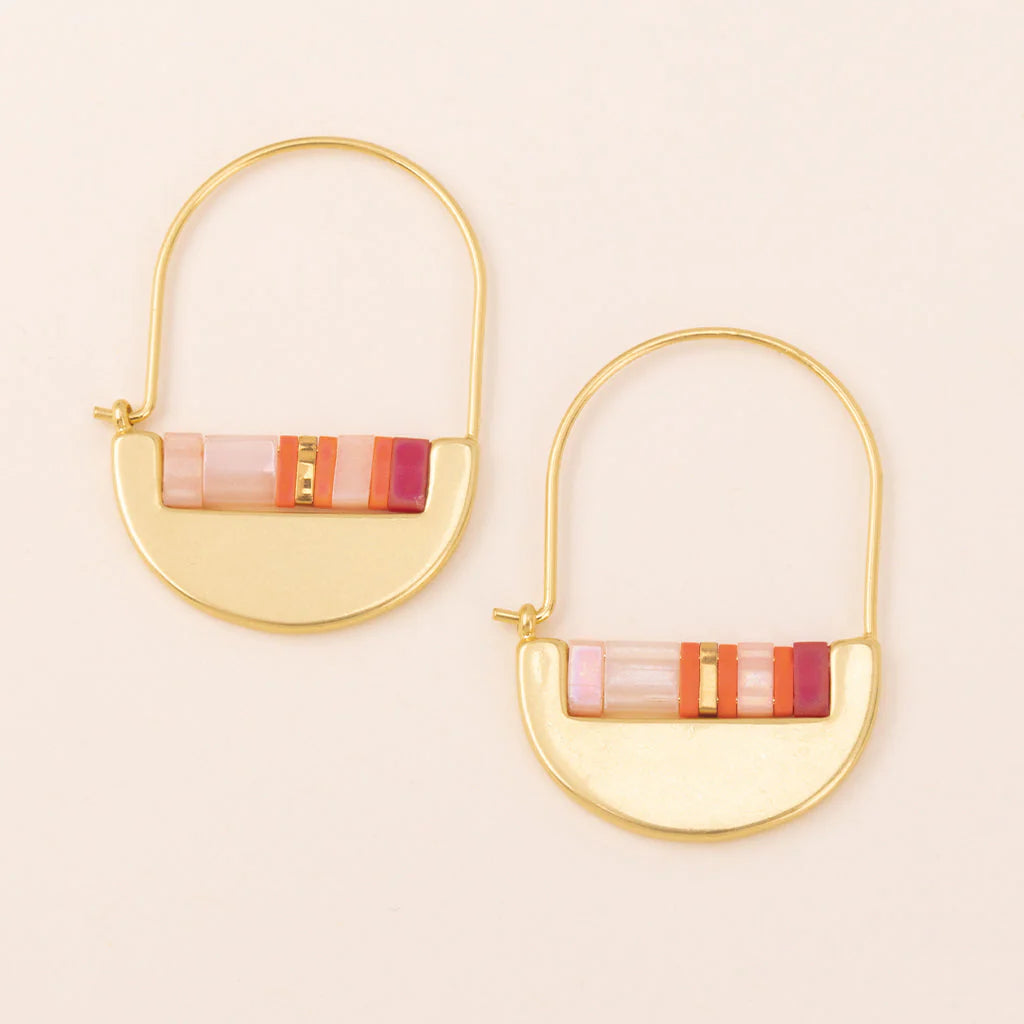 Good Karma Miyuki Crescent Earrings