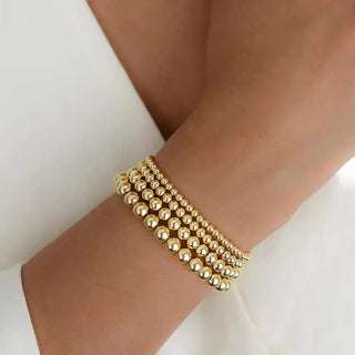 Gold Beaded Stretch Bracelet
