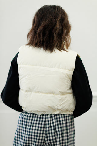 High Neck Cropped Puffer Vest