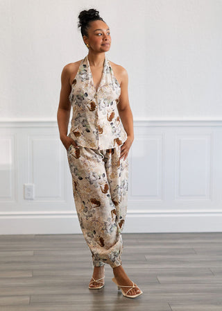 Halter Tie Top & Pants Set