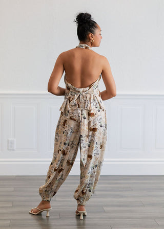 Halter Tie Top & Pants Set