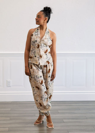 Halter Tie Top & Pants Set