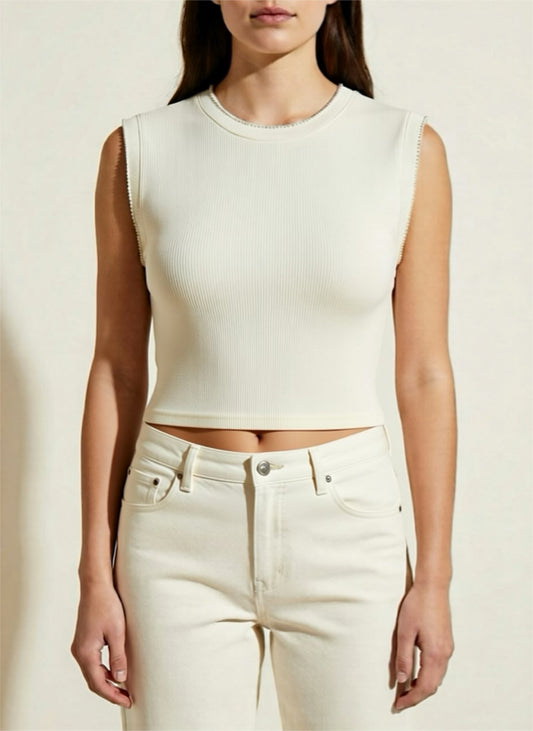 Mini Pearl Sleeveless Top