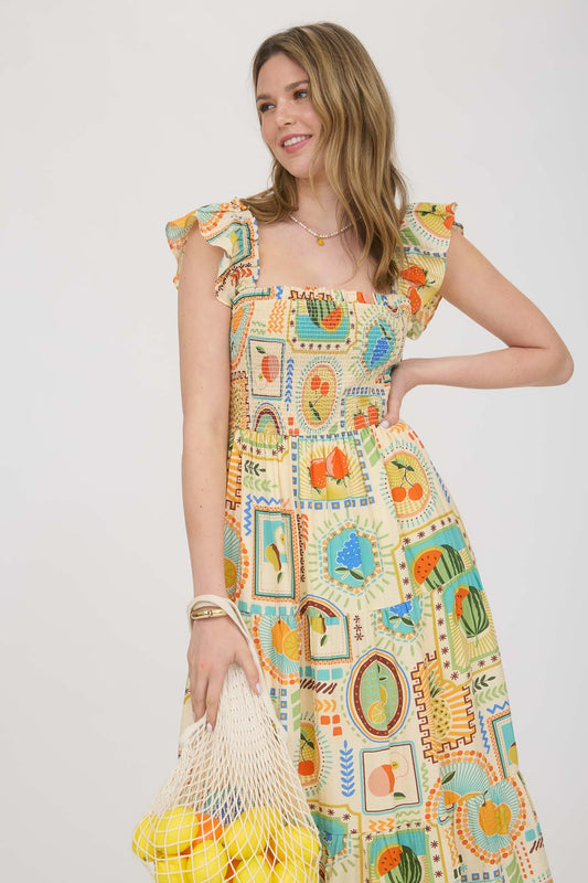 Farm to Table Smocked Midi Dress