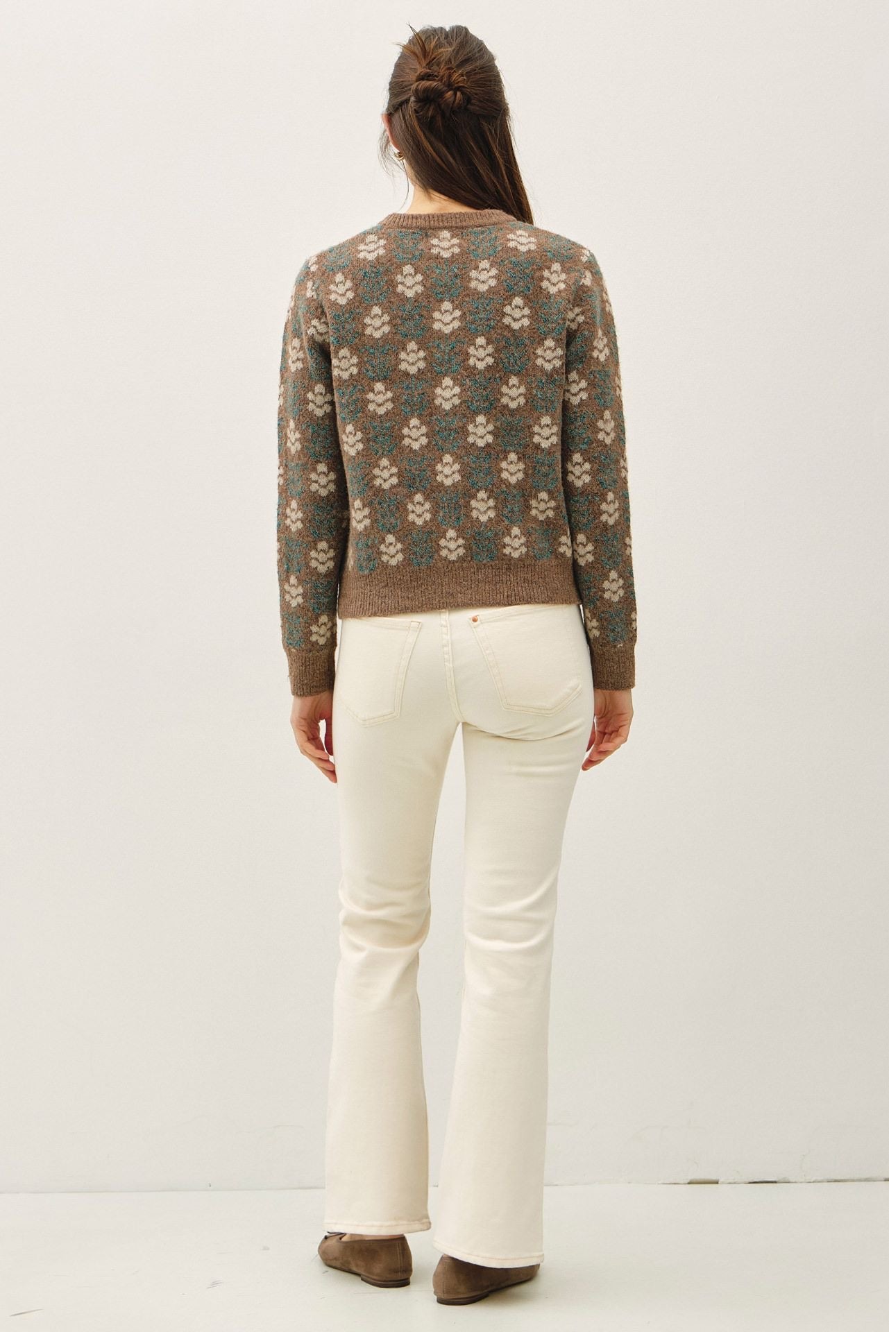 Floral Cardigan Sweater