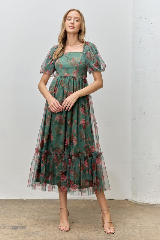 Floral Tulle Dress
