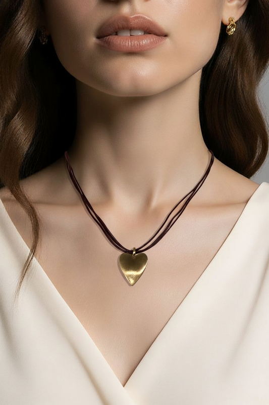 Tripple Strand Heart Necklace