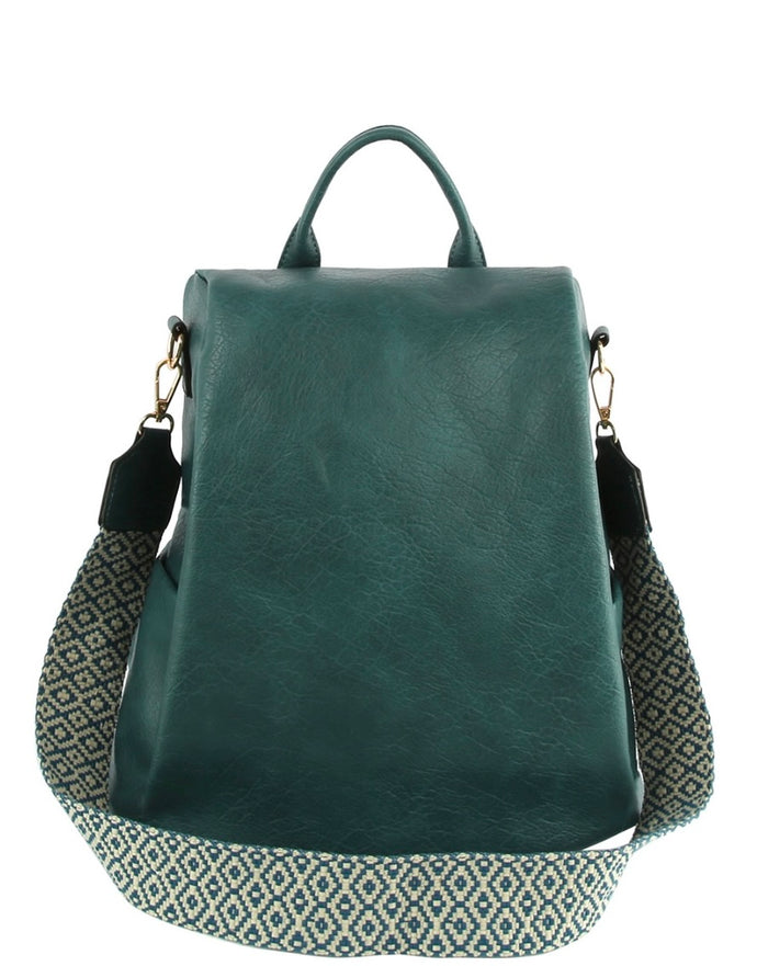 Backpack with Guitar Strap in Teal
