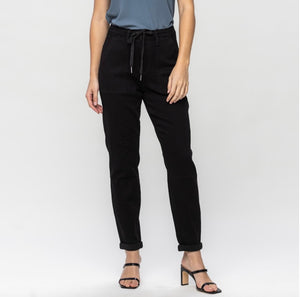 High Waist Black Joggers