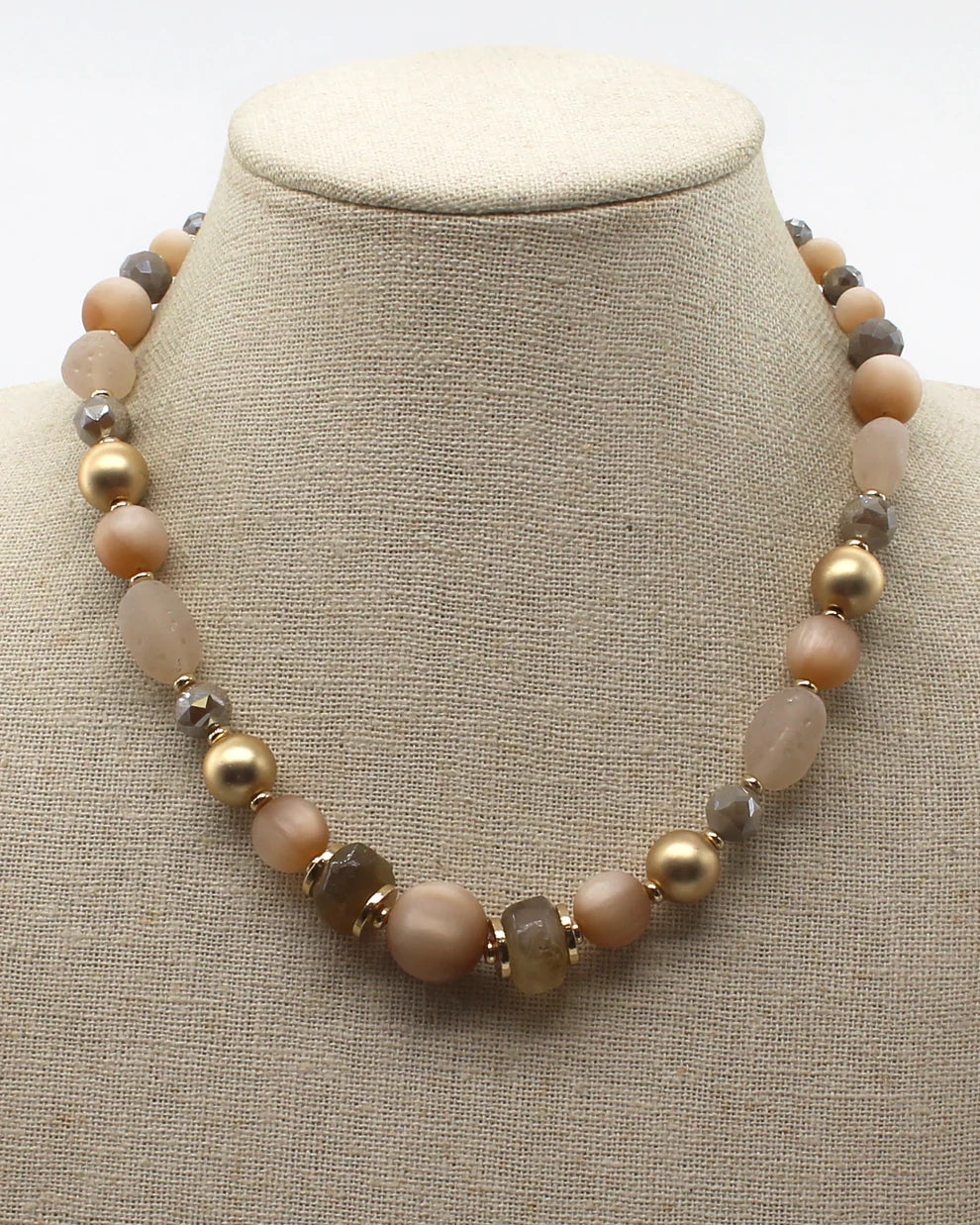 Natural Stone Beaded Necklace