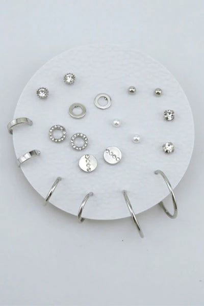 Set of 10 Geometric Stud & Hoops Sets
