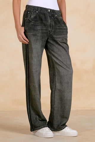 Elan: Jojo Denim Track Sweatpants