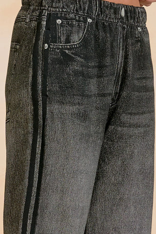 Elan: Jojo Denim Track Sweatpants