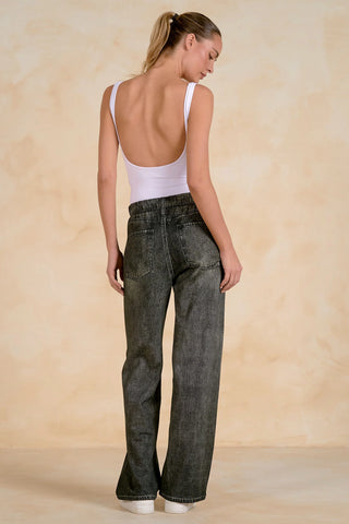 Elan: Jojo Denim Track Sweatpants