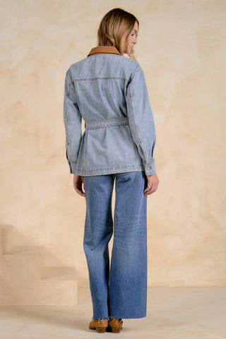 Elan: Denim Wrap Jacket