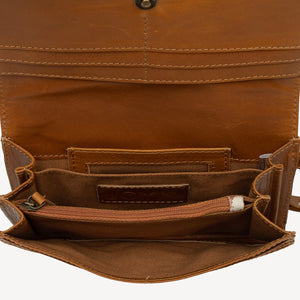 Vanya Wallet in Forest Rust & Camel