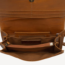 Vanya Wallet in Forest Sky Blue & Camel