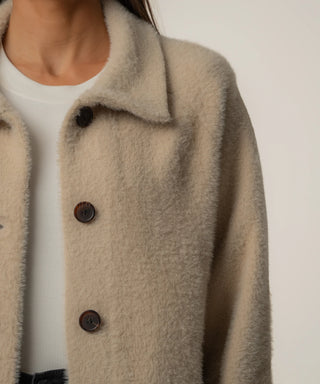 Blythe Long Sweater Jacket in Oatmeal