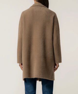 Blythe Ultra Soft Long Sweater Jacket in Tan