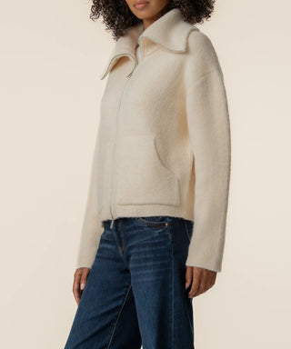 Rue Sweater Knit Jacket in Cream | KUT from the Kloth