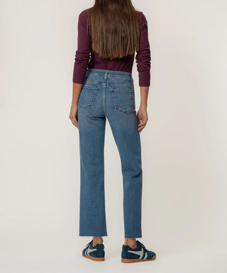 Avery High Rise Straight Leg Raw Hem Jeans - Kut From The Kloth