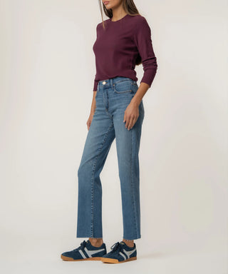 Avery High Rise Straight Leg Raw Hem Jeans - Kut From The Kloth