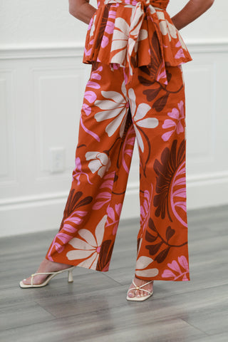 Botanical Pants in Rust