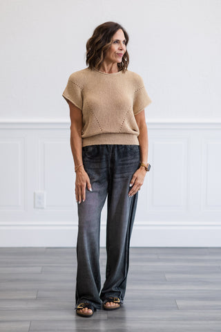 Elan: Jojo Denim Track Sweatpants