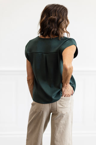 Solid Cap Sleeve Top