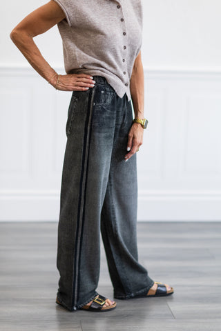 Elan: Jojo Denim Track Sweatpants
