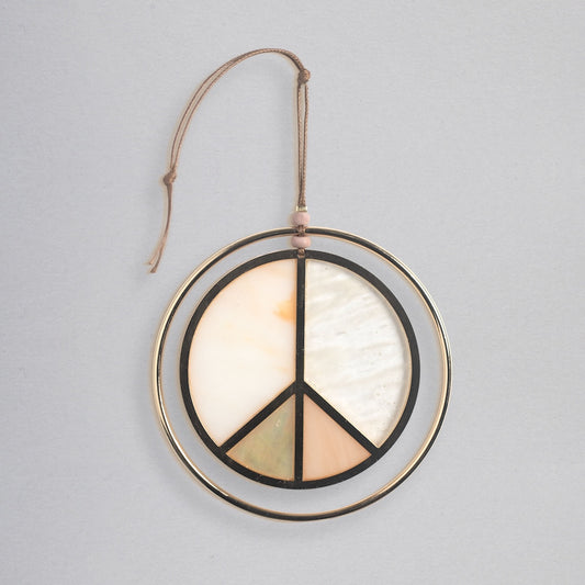 Stained Glass Peace Sign Sun Catcher