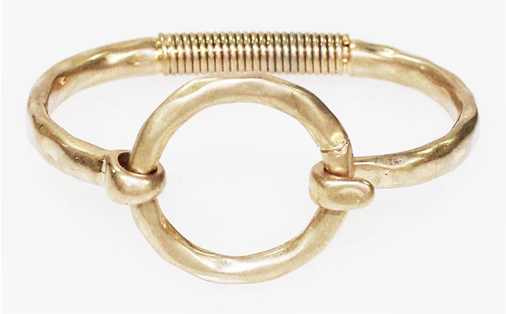 Metal Circle Hinged Bracelet