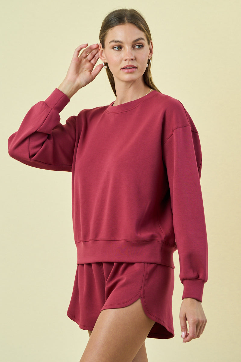 Soft Texture Relaxed Fit Sweatshirt